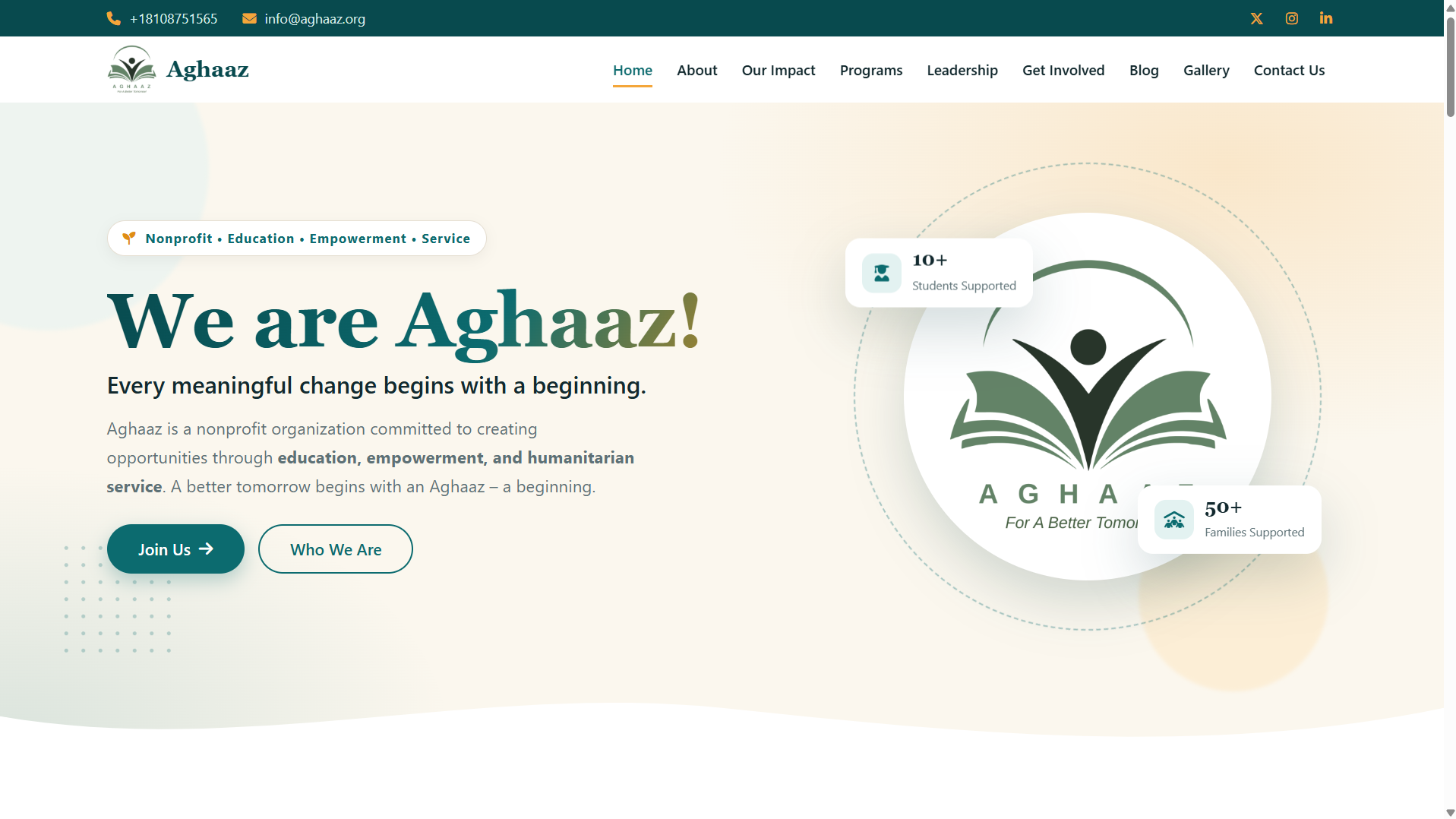 Aghaaz Every meaningful change begins with a beginning